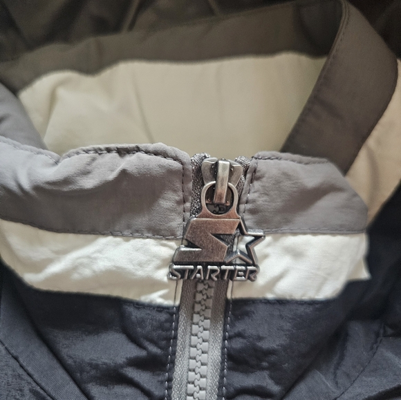 NEW STARTER CLASSIC LOGO 1/2 ZIPP WITH HOOD WINTER JACKET MENS - Picture 5 of 6